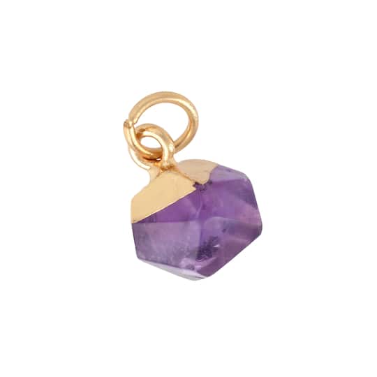 Natural Stone Faceted Ball Charm by Bead Landing